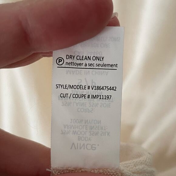 Vince. Wool Silk Blend Buttercream Sweater Size S - Picture 7 of 8